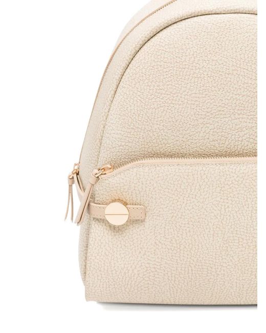Borbonese Natural Mittelgroßer Rucksack Mit Henkel