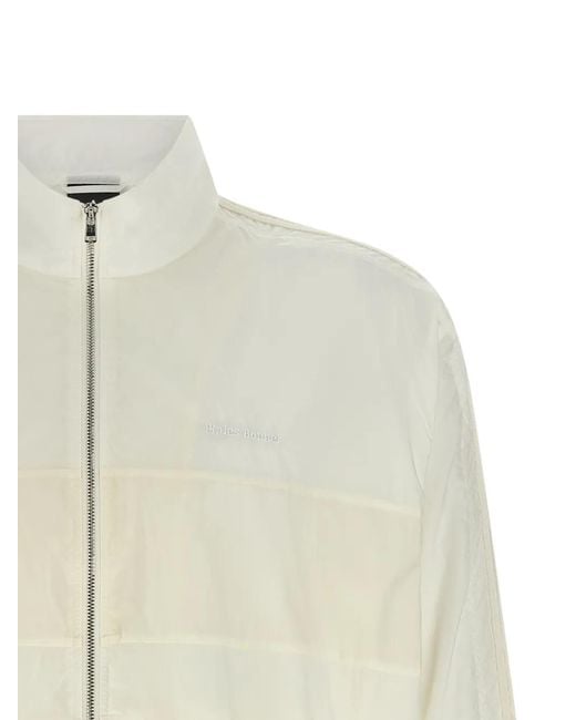 Adidas White X Wales Bonner Logo-Embroidered Zip-Up Jacket