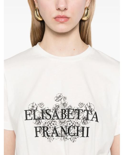Elisabetta Franchi ロゴ Tシャツ White