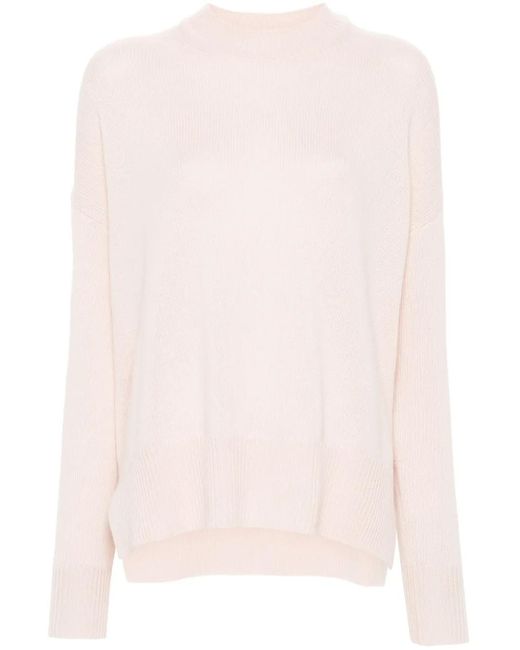 Jil Sander Pink Crew-Neck Cashmere Jumper