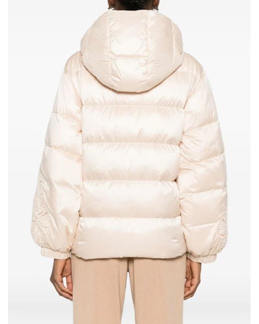 Twinset フーデッド パデッドジャケット Natural