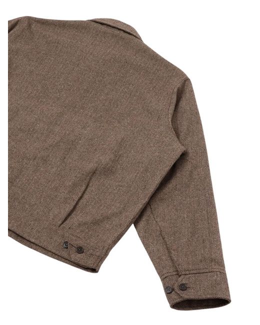 Universal Works Brown E130 Herringbone Jacket for men