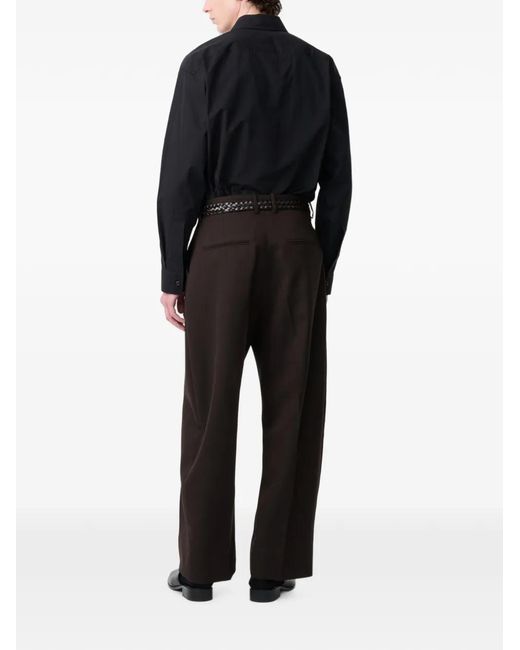 Studio Nicholson Black Hal Sanded-Cotton Shirt for men
