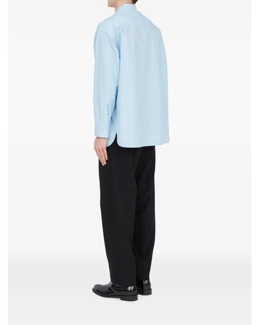 MM6 by Maison Margiela Blue Cotton Poplin Shirt for men
