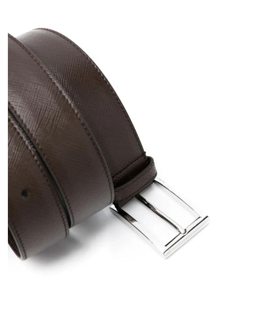 Prada Black Saffiano Leather Belt for men