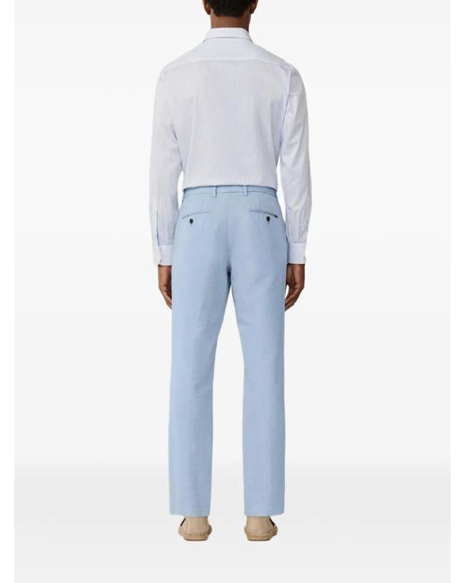 Hackett Blue Kensington Belt-Loop Trousers for men