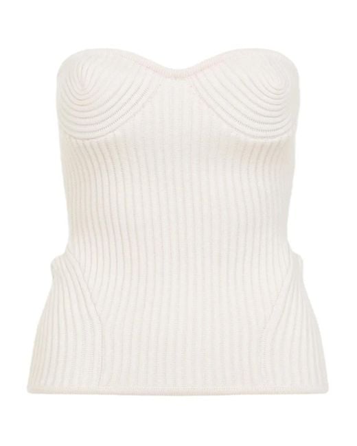Haut Nervuré À Encolure Cœur Jean Paul Gaultier en coloris White