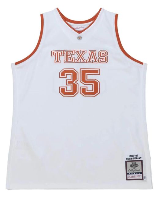 Mitchell & Ness White "Ncaa Texas Longhorns 2006 Kevin Durant" Basketball Jersey for men