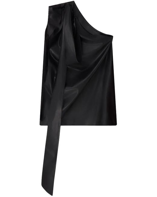Stella McCartney Black Scarf One-Shoulder Top