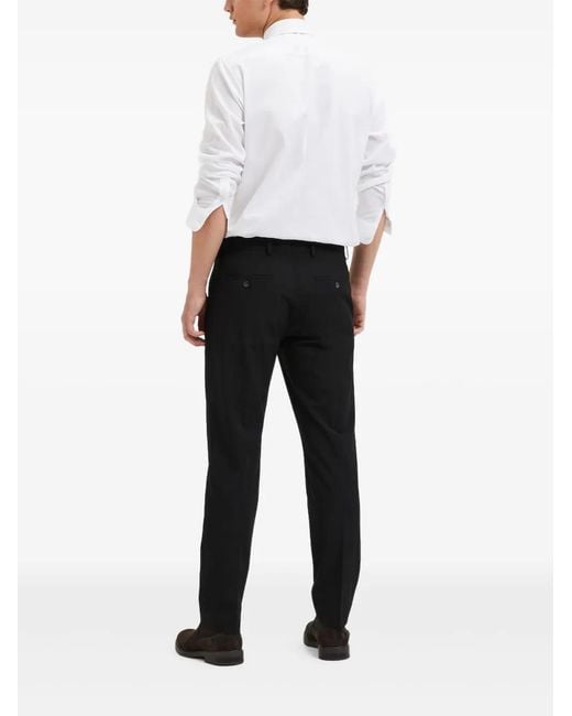 SELECTED Broek Met Knoopsluiting in het Black voor heren