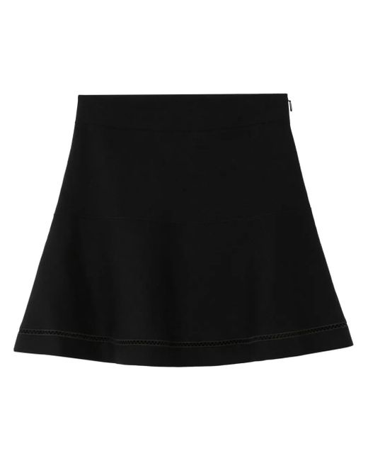 Burberry Black Zip-Fastening High-Waist Skirt