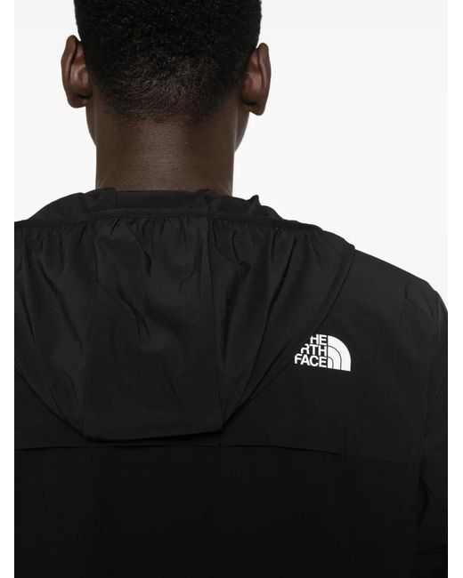The North Face Black Logo-Print Hooded Jacket for men