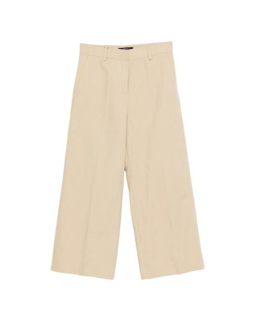 Weekend by Maxmara White Belt-Loops Trousers