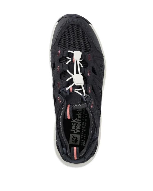 Jack Wolfskin Black Baskets À Détails De Découpes