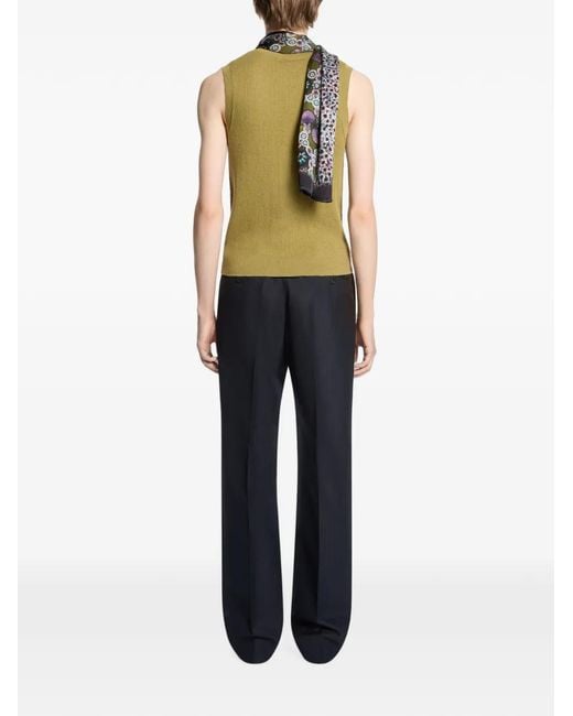 Dries Van Noten Natural Jacquard Wool Sweater for men