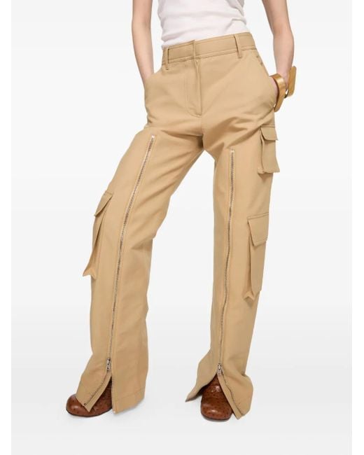 Acne Natural Layered Satin Trousers