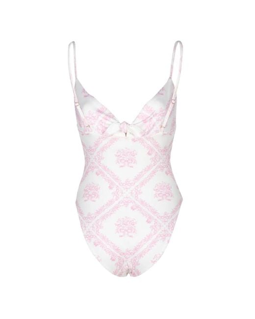LoveShackFancy White Zyra Swimsuit