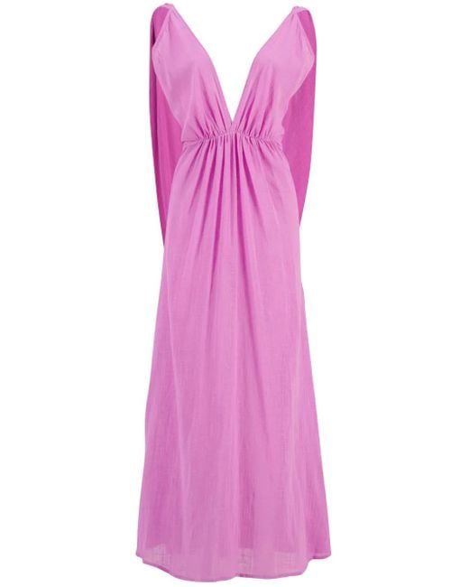 Kalita Purple Lilac Voile Maxi Dress