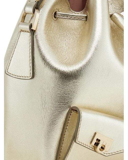 Ferragamo White Multipocket Bucket Bag