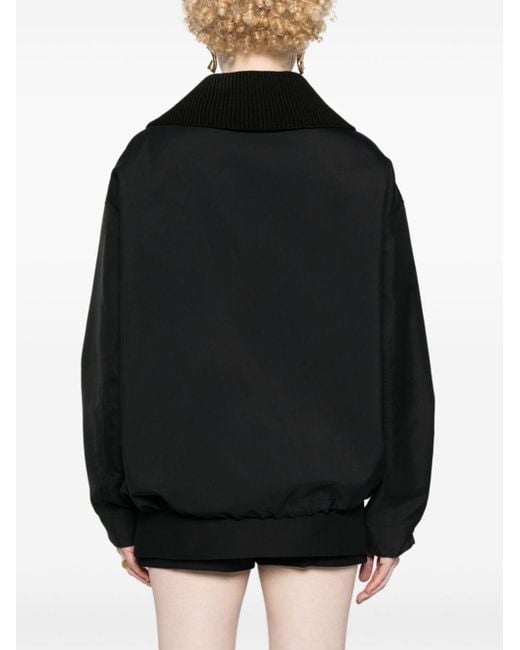 Gucci Black Sweatshirt mit Reißverschluss und Logo-Prägung