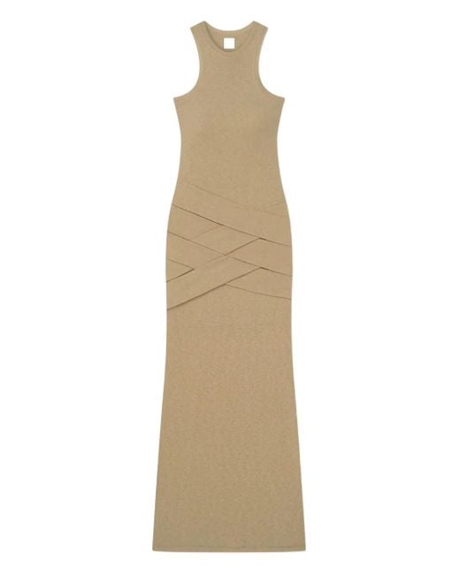Nanushka Natural Arisa Layered Maxi Dress