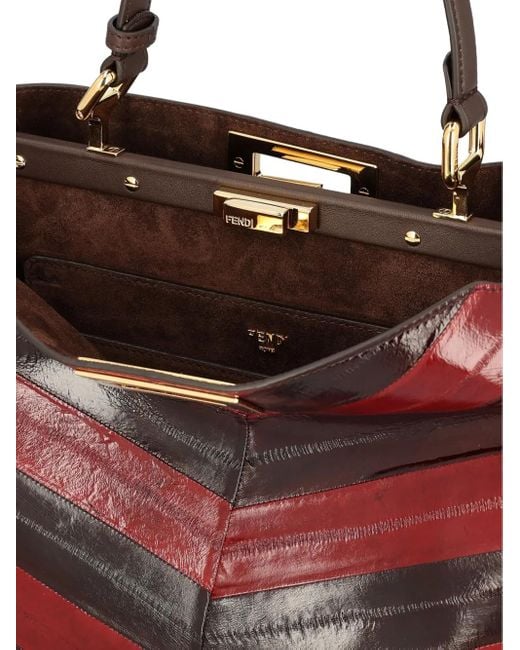 Borsa A Spalla Peekaboo Soft Media di Fendi in Red