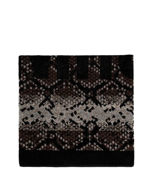 Moschino Black Snake-Print Beach Towel