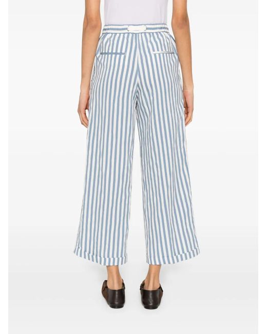 White Sand Gestreepte Broek in het Blue