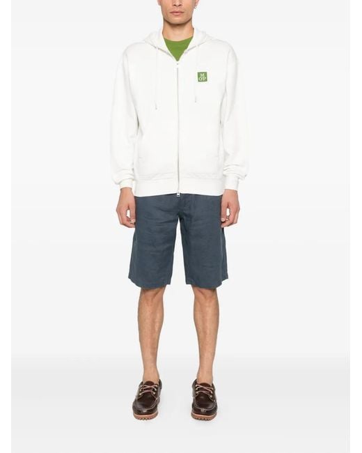 Marc O' Polo White Logo-Patch Hoodie for men