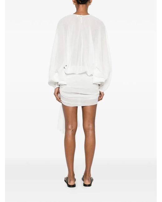 Christopher Esber White Porto Tie-Waist Dress