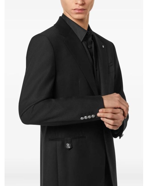 Billionaire Black Single-Breasted Blazer for men