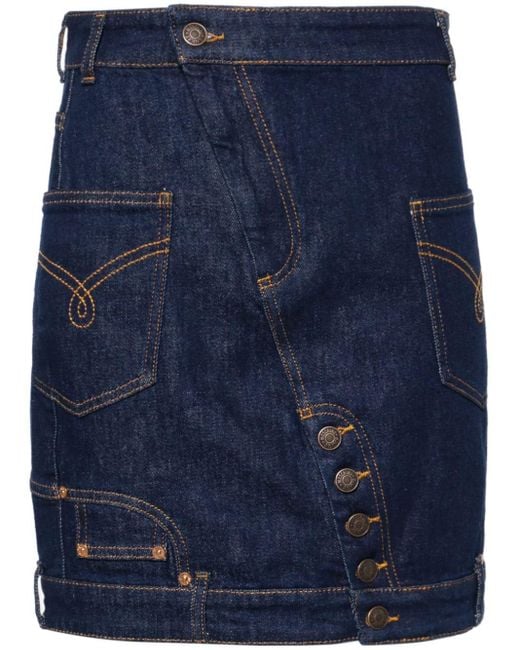 Veste en jean à effet à l'envers Moschino Jeans en coloris Blue