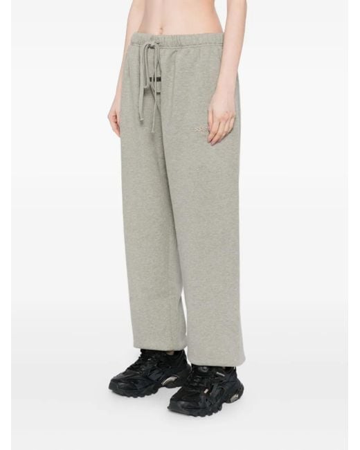 Fear Of God Gray Logo-Embossed Trousers
