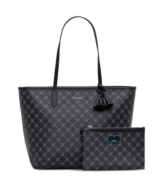 Joop! Medium Cortina Lara Shopper Met Logoplakkaat in het Black