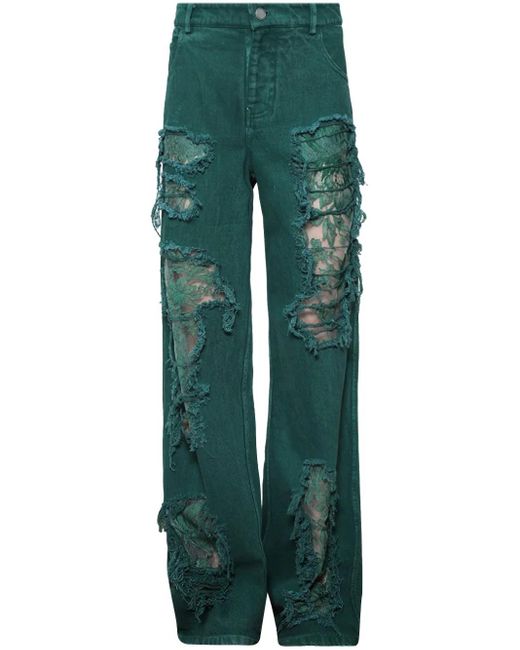 Christopher Esber Arboreal ワイドジーンズ Green