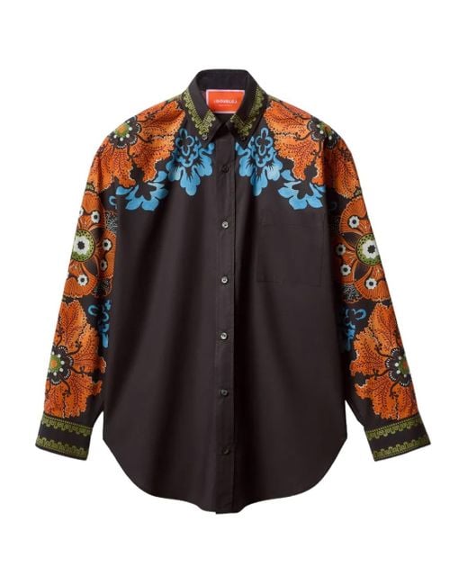LaDoubleJ Blouse Met Bloemenprint in het Brown