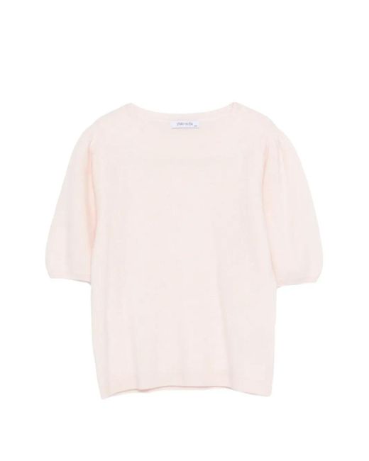 Philo-Sofie Cashmere Pink Kurzärmeliger Pullover