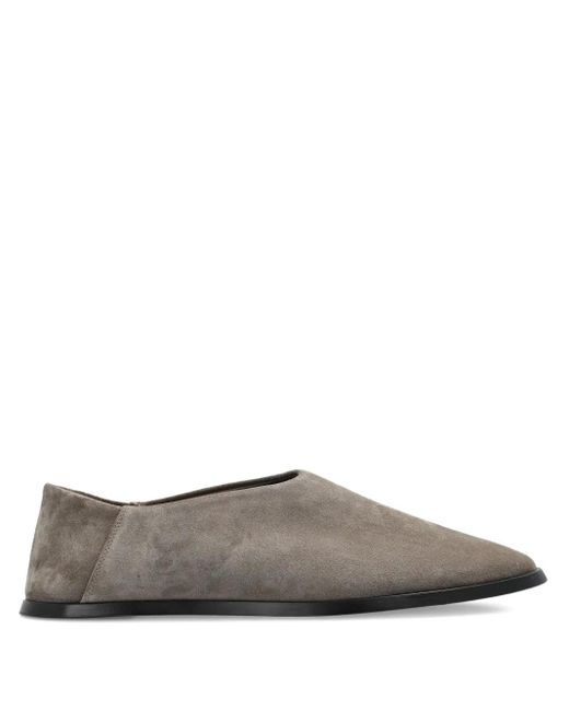 Fear Of God Gray Suede Pointed Loafers for men