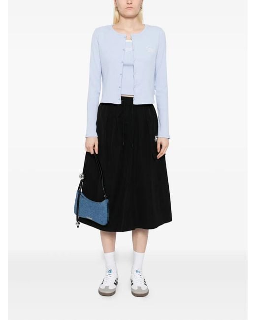 Chocoolate Blue Logo-Embroidered Top