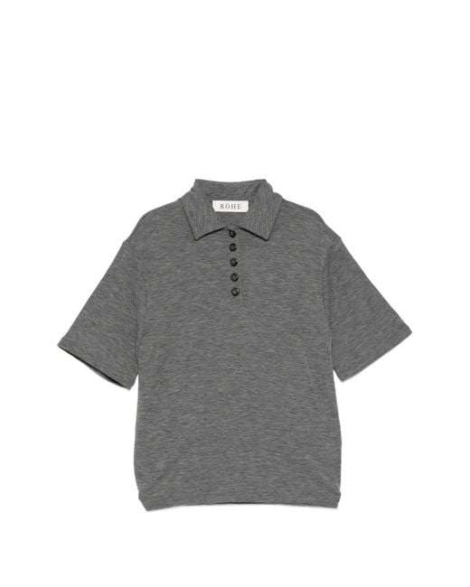 Rohe Gebreide Polotop in het Gray