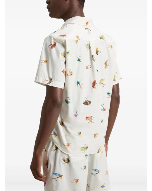 Woolrich White Graphic-Print Shirt for men