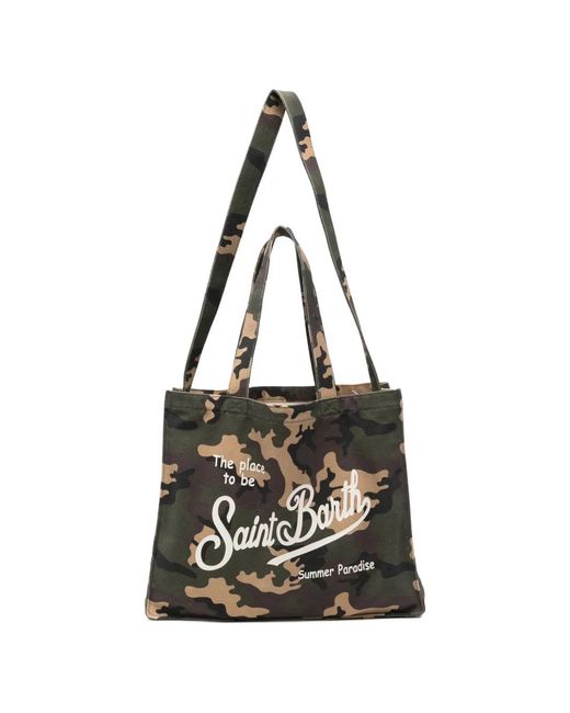 Mc2 Saint Barth White Essential Camouflage-Print Tote Bag