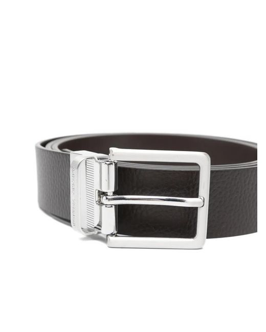 Emporio Armani Brown Buckle-Detail Belt for men