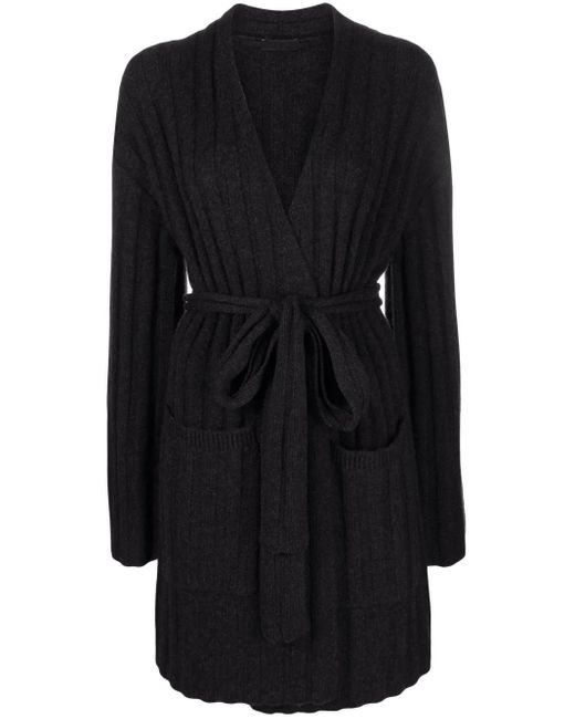 Joseph Black Tie-Waist Cashmere Cardigan