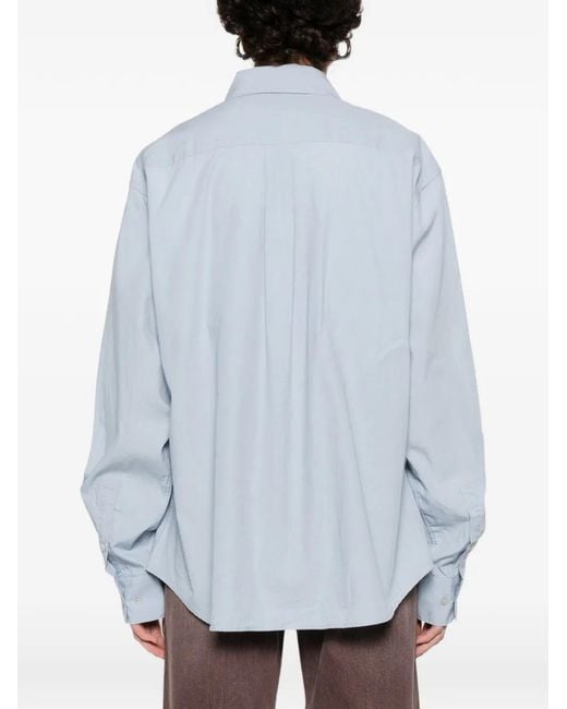 Our Legacy Blue Forever Patch-Pocket Shirt