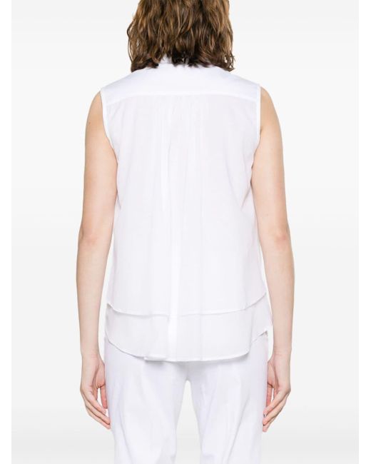 Camisa sin mangas con cuentas Peserico de color White