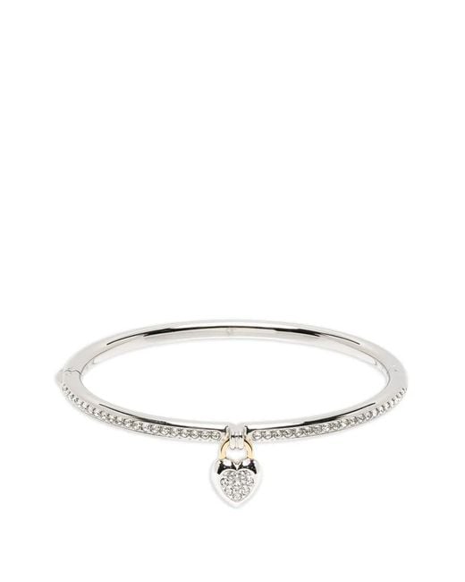 Swarovski White Mixed-Cuts Heart Bangle