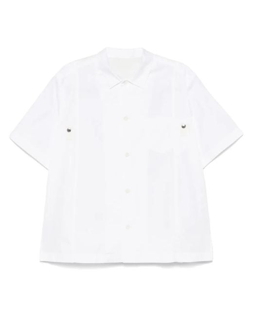 Camicia Con Inserti di Sacai in White da Uomo