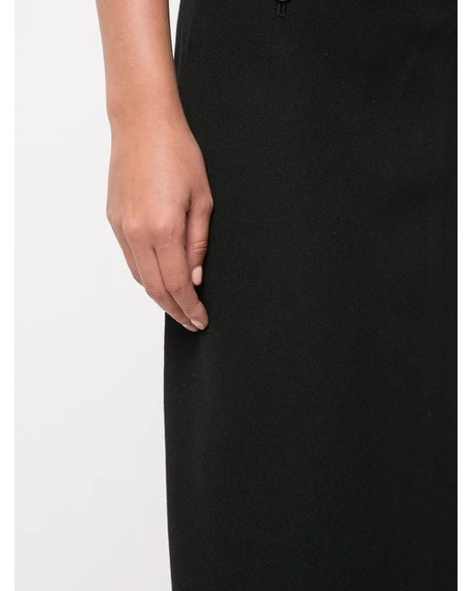 Yohji Yamamoto Black Wool Cropped Loose Fit Trousers
