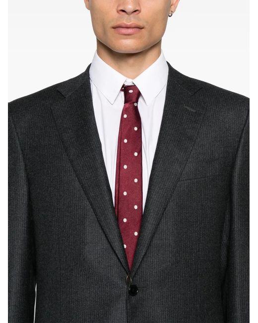 Canali Black Pinstriped Suit for men